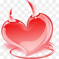 矢量手绘恶魔爱心-空若网 矢量手绘恶魔爱心-空若网