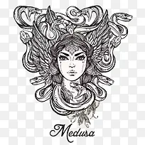 美杜莎插画图片-空若网 美杜莎插画图片-空若网