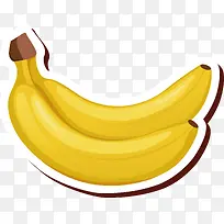 黄色香蕉手绘矢量-空若网 黄色香蕉手绘矢量-空若网
