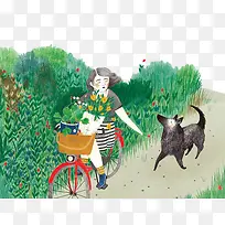 手绘水彩插画-空若网 手绘水彩插画-空若网