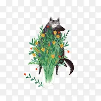 手绘水彩插画-空若网 手绘水彩插画-空若网