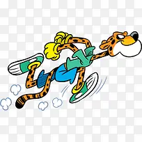 奔跑的卡通豹子-空若网 奔跑的卡通豹子-空若网