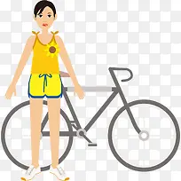 卡通人物自行车-空若网 卡通人物自行车-空若网