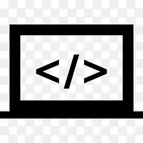 笔记本电脑屏幕上的代码符号图标-空若网 笔记本电脑屏幕上的代码符号图标-空若网