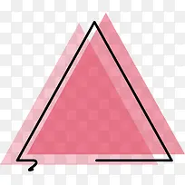粉红色三角形标题框-空若网 粉红色三角形标题框-空若网