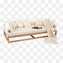 中式白色卧榻-空若网 中式白色卧榻-空若网