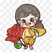 可爱卡通玫瑰花-空若网 可爱卡通玫瑰花-空若网