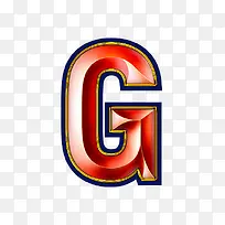 红色立体字母g-空若网 红色立体字母g-空若网