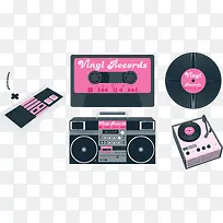 粉色系矢量音乐产品-空若网 粉色系矢量音乐产品-空若网
