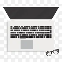 手绘卡通办公用品矢量笔记本电脑-空若网 手绘卡通办公用品矢量笔记本电脑-空若网