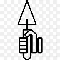 铲三角形状的手图标-空若网 铲三角形状的手图标-空若网