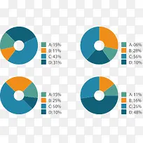 圆形饼状百分比信息图表-空若网 圆形饼状百分比信息图表-空若网