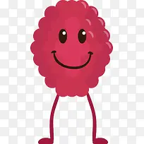 紫色卡通微笑水果树莓-空若网 紫色卡通微笑水果树莓-空若网