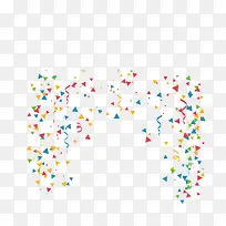 矢量彩色三角形和丝带-空若网 矢量彩色三角形和丝带-空若网