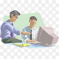 矢量按照客户要求修改文件的人-空若网 矢量按照客户要求修改文件的人-空若网