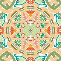 复古花纹矢量印染素材-空若网 复古花纹矢量印染素材-空若网