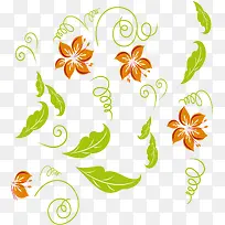 绿色花纹印染素材-空若网 绿色花纹印染素材-空若网