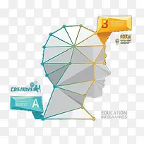 3D点线人头模型-空若网 3D点线人头模型-空若网