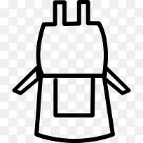 围裙的轮廓图标-空若网 围裙的轮廓图标-空若网