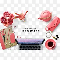 粉色桌面创意设计-空若网 粉色桌面创意设计-空若网