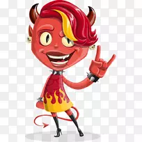 魔鬼卡通-水彩可爱-空若网 魔鬼卡通-水彩可爱-空若网