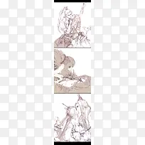 手绘古风情侣插画-空若网 手绘古风情侣插画-空若网