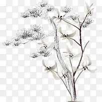 水墨树矢量图-空若网 水墨树矢量图-空若网