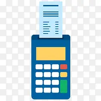 矢量扁平化蓝色 pos机-空若网 矢量扁平化蓝色 pos机-空若网