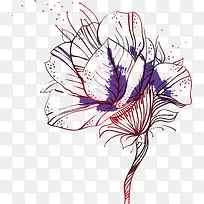 手绘多彩花朵-空若网 手绘多彩花朵-空若网