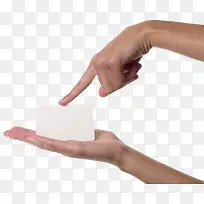 手拿白色空白卡片-空若网 手拿白色空白卡片-空若网