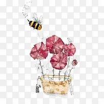 花朵和蜜蜂-空若网 花朵和蜜蜂-空若网