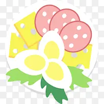 黄色卡通美味食物-空若网 黄色卡通美味食物-空若网