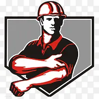 安装工人标志图标素材-空若网 安装工人标志图标素材-空若网