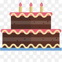 扁平化生日蛋糕蜡烛矢量素材-空若网 扁平化生日蛋糕蜡烛矢量素材-空若网