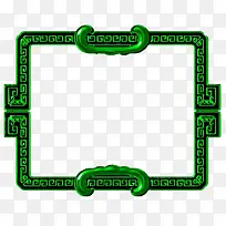 绿色对称花纹边框-空若网 绿色对称花纹边框-空若网