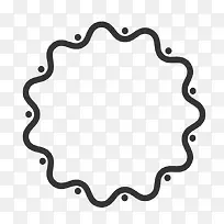 黑色创意波浪边框-空若网 黑色创意波浪边框-空若网