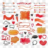 37款水彩丝带和箭头-空若网 37款水彩丝带和箭头-空若网