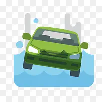 矢量车辆涉水-空若网 矢量车辆涉水-空若网