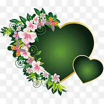 情人节绿色花藤爱心-空若网 情人节绿色花藤爱心-空若网