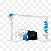 文案背景元素 方块 TV 电视-空若网 文案背景元素 方块 TV 电视-空若网