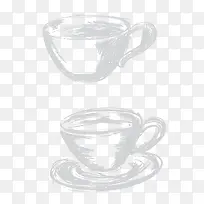 粉笔手绘矢量咖啡杯-空若网 粉笔手绘矢量咖啡杯-空若网