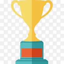 金色扁平化冠军奖杯-空若网 金色扁平化冠军奖杯-空若网