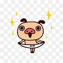 手绘卡通小猪闪光小猪-空若网 手绘卡通小猪闪光小猪-空若网