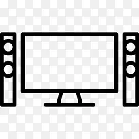 大电视两大喇叭图标-空若网 大电视两大喇叭图标-空若网