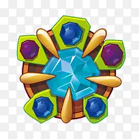 矢量欧美游戏风格宝石-空若网 矢量欧美游戏风格宝石-空若网