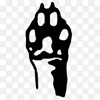 黑色的卡通手绘狗爪子-空若网 黑色的卡通手绘狗爪子-空若网