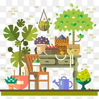 扁平化城市景色矢量图-空若网 扁平化城市景色矢量图-空若网