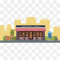 扁平化城市景色矢量图-空若网 扁平化城市景色矢量图-空若网