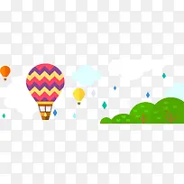 扁平化城市景色矢量素材-空若网 扁平化城市景色矢量素材-空若网