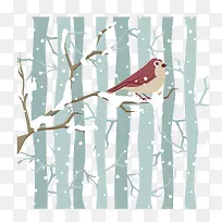 树枝雪景矢量初雪素材-空若网 树枝雪景矢量初雪素材-空若网